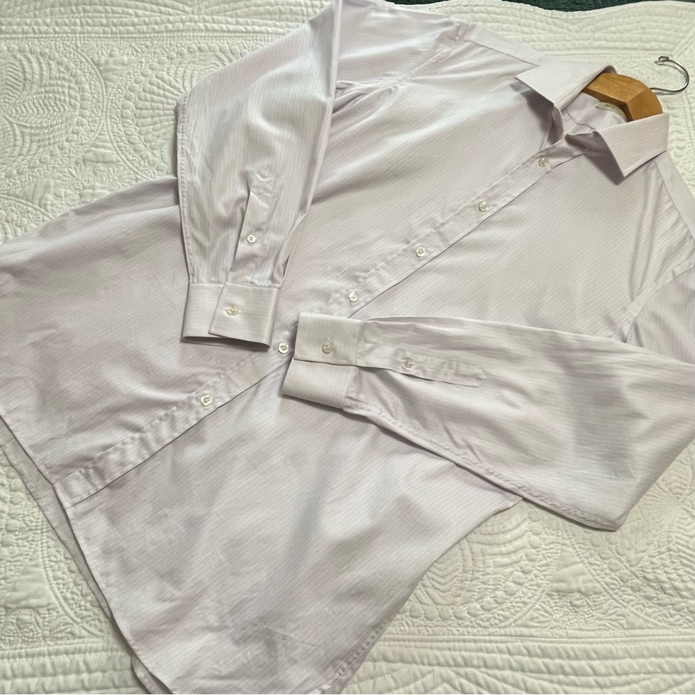 BURBERRY LONDON Men’s Striped Button Down Long Sleeve Shirt 100% Cotton 16-41